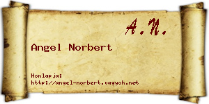 Angel Norbert névjegykártya